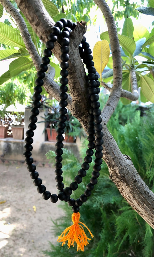 Original Karungali Malai 108-Beads Ebony Wood with Govt. Certified
